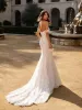 Wedding Berta Mermaid si veste di abiti da sposa senza spalla sexy in pizzo spalla Spazzare treno taglie forti di tromba Vestitido de