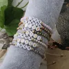 Charm Bracelets NeeFu WoFu DIY Custom Name Letter Armband Edelstahl Beads Manual Boho Crystal Women Nationality Beach Jewelry