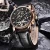 Wristwatches LIGE Classic Retro Black Leather Mens Mechanical Watches Top Creative Date Week Automatic Watch For Men Wristwatch