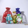 Wrap Prezent 5pcs torba Xmas dostarcza worki świąteczne Święty Mikołaj ciasteczka do przechowywania cukierki torby Pakowanie Opakowanie sznurka 231122