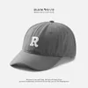 Letter R Embroidered Cotton Blend Baseball Cap Fashion Snapback Hat Adjustable Polo Caps for Women Men Visors Hats