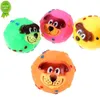 New Squeaky Toys Dog Ball Rubber Chew Toy Interactive Pet Dog Face Sound Squeaker Hündchenspielzeug Hundeartikel Hundezubehör