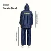 Motorcycle Windproof And Rainproof Raincoats With Zippers, Outdoor Cycling Raincoats And Rain Pants, Adult Raincoat Sets