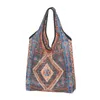 Borse per la spesa Tappeto berbero marocchino Stile Boho Borsa tote per generi alimentari Borsa a tracolla grande con tracolla geometrica bohémien antica