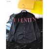 Designer Valentine Hoodie Valantino Letter Printing Men's Casual Shirts in Black and White Personalized Shirt Trend