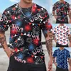 Magliette da uomo Moda Primavera Estate Casual Manica corta O Collo Camouflage stampato Top camicetta Grafica da uomo lunga