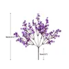 Nuove idee di prodotto Alta qualità 5 forchette BabysBreath Fiore di seta artificiale Piccolo Bouwuet Decorativo Design moderno Plastica Fiore di prugna Decorazione per feste domestiche