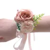 Andra modetillbehör Bröllopshandledsblomma för kvinnor Fake Flower Wedding Bridesmaid Armband Party Artificial Wrist Flowers Corsages For Party J230422