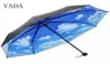 Yada été bleu ciel blanc nuages motif pliant pluvieux parapluie Anti-pluie Protection solaire femme YS008 J2207227178156