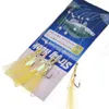 Fiskekrokar JYJ Pack Artificial Laser Fish Skin Spanish Mackerel Hook Fishing Sabiki Rig String for Sea 231123