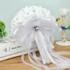 Bröllopsblommor Brud Holding Foam Simulation Flower White Rose Bouquet Korean Praphy