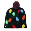 16 estilos Led Navidad Halloween sombreros tejidos gorros niños bebé mamá 20*21 cm gorros de abrigo de invierno calabaza muñecos de nieve gorros de ganchillo