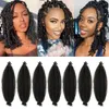 16 Polegada preto elástico afro torção cabelo sintético pré-separado extensão de cabelo encaracolado crochê primavera torção cabelo para mulher