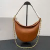 Luksusowy designerski torebka moda lady na ramiona torby krzyżowe Half Moon hobo torebka H02072 Portfel łańcuchowy duża zdolność pod pachami