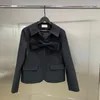 Damen Jacken Japanische Süße Abnehmbare Schleife Design Puppenkragen Jacke Sommer Schlank Langarm Schwarz Top Coat 2023 Damenbekleidung