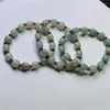 Strand Natural Floating Green Seed Pärlor Armband Bangles Kvinnor Män Buddha Charm Tibet Bön Lotus Mala Helande smycken