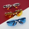 Óculos de sol Óculos de sol sem aro homens homens O Rhinestone Glasses Suns Shield Goggle óculos tons de luxo designer de marca Sun Glass J230422