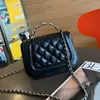 Mini bolso cruzado versátil para mujer, bolso de diseñador, cadena Matelasse, monedero acolchado de cuero, billetera de lujo, cartera de compras, maleta de viaje, tarjetero de mano con solapa, 19CM