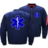 Men's Jackets EMT Emergency Ambulance Star Of Life EMS Bomber Jacket Streetwear Thick Windbreaker Mens Jackets Coat Parkas Clothes 5XL 231122