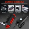 New Bike Light Set Front Light with Taillight USB Rechargeable Easy to Install 3 Modes Bicycle Accessories for the Bicycle Road MTB