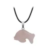 Pendant Necklaces Natural Stone Hand-carved Animal Dolphin Little Whale Three-Dimensional Jade