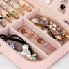 Schmuckbeutel 2023 Reise Organizer Box Leder Doppelschicht Geschenkverpackung Boxen Für Ohrringe Ring Halter Schmuck Aufbewahrungskoffer