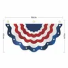 Patriotische plissierte Fan-Flagge der USA mit Sternenbanner-Flaggen-Wimpelkette für den Gedenktag, den 4. Juli, Heimhof-Dekoration