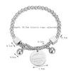 Charm Bracelets Design Super Beautiful Elastic Rope Bead Bracelet Titanium Steel Fantastic Round Woman Love Gift