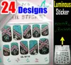 Lysande 24 Style Pretty Cure Sparkle 3D Nail Decal Korea Acrylic Lace Designs Full French Glitter Nail Art Sticker Tips Tips D8471441