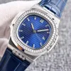 Patekphilippe Автоматические PP Diamond Mechanical Watch PATCS 40 -мм часы Mens Watch Watch Watch Кожаная кожаная водонепроницаем