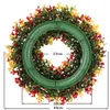 Decorative Flowers 38/48cm Artificial Wreath For Farmhouse Room Front Door Decor Hanging Thanksgiving Autumn Style Harvest Ornament