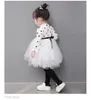 Vestidos de menina moda primavera roupas de bebê 1-4 anos vestido infantil preto rosa branco tutu fantasia fofa