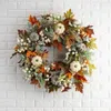 Juldekorationer Höstkrans Simulering Frost Leaf Pumpkin Door Hanging For Tree Ornamental Pendants Home Decoration 2023 231123