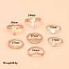 Anneaux de cluster Alyxuy 7pcs / Set Design Simple Ensemble pour femmes Coeur Star Cross Géométrie Bague Femelle Bijoux Accessoires