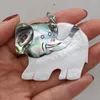Pendant Necklaces Natural Abalone Shell Cute Elephant Charms Animal Mother Of Pearl For DIY Necklace Women Making