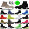 Sock Shoes Men Women Graffiti White Black Red Beige Pink Clear Sole Lace-Up Neon Yellow Mens Womens Trainers Outdoor Platform Sneakers Casual Walking Jogging Wi