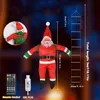 30PCSクリスマスライトストリングサンタクロースクライミングステア装飾ライトストリングガーデンアウトドアマジックライトストリングアプリコントロール