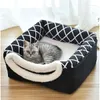 Lits pour chat lit pour animaux de compagnie pour chats chiens doux nid chenil grotte maison sac de couchage tapis tapis tente animaux hiver chaud confortable 2 taille L XL couleurs