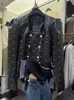 Damesjassen BZVW op voorraad Polka Dot PU-leren jas 2023 Lente Herfst Losse Designer Temperament Double Breasted Jas Dames 231123