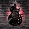 Wanduhren Uhr Stille Akustikgitarre Musikinstrument Schallplatte Home Bar Decor