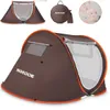 Tentes et abris Tente de camping automatique 2 personnes en plein air famille installation instantanée 4 saisons coupe-vent imperméable ultraléger portable pop up 231123