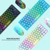 K61 Teclado mecánico RGB Backlight 15m Cabra con cable 62 Tecillos teclados de juegos Arquitectura del cráter para la computadora portátil de PC 231221