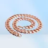 Curb Cuban Link Rose Gold Kolor stali nierdzewnej Łańcuch Miami Męs