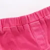 Calças bebê menina princesa flares jeans calça infantil roupas 1-10y moda rosa denim casual algodão criança criança combinando