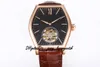 VCR Luxury Men's Watch 30130 Malte Tourbillon Watch ، 38x48mm ، New Cal.2795 Movement Movement. مرآة الياقوت ، برميل النبيذ ، الذهب الأبيض