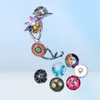 12pcslot Horse Theme Glass Charms 18mm Snap Button Jewelry For 18mm Snaps Bracelet Snap Jewelry KZ0677155857633207794