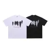 Mężczyźni i kobiety T-shirtslawfoo Spring/Summer China-Chic Marka American Floating Shadow Direct Jet Drukowanie pół wysokiego kołnierza luźne edycja para T-shirt moda