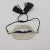 Strang Reisbällchen Armband Lippen handgewebt Trend Retro Persönlichkeit verstellbar Böhmen Unisex Perlen