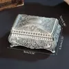 Jewelry Pouches Bags Vintage Trinket Box Rectangle Metallic Floral Small Gift Storage P9YF279W