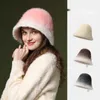 Chapeau de pêcheur chaud d'hiver pour femmes, épais, résistant au froid, grosse tête entourant le visage, petit bassin, chapeau en peluche, chapeau en poils de lapin DMZ101 231015